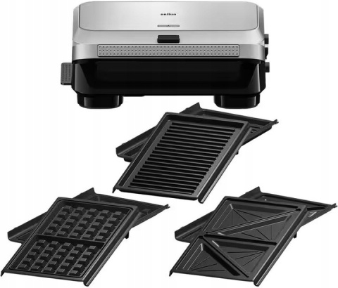 Opiekacz do kanapek gofrów panini Snack Maker 5 800 W srebrny/szary Braun SM5038