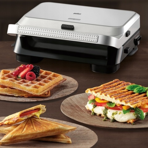 Opiekacz do kanapek gofrów panini Snack Maker 5 800 W srebrny/szary Braun SM5038