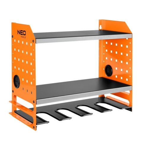 PÓŁKA NA ELEKTRONARZĘDZIA AKUMULATOROWE z malowanej proszkowo blachy stalowej 84-199 NEO TOOLS