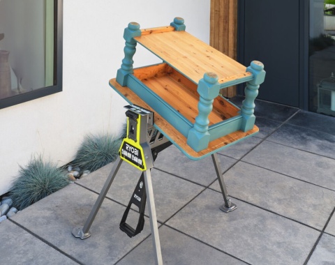 STÓŁ WARSZTATOWY ROBOCZY KOBYŁKA ZE SZCZĘKAMI ZACISKOWYMI WYTRZYMAŁA STAL RSTSJ150 RYOBI