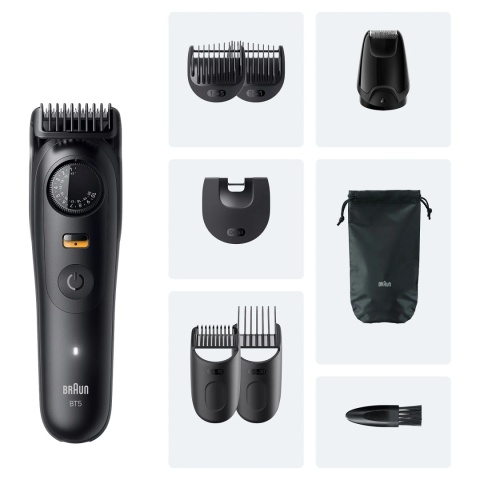 Trymer do zarostu Series 5 precyzyjny trymer do zarostu z 40 ustawieniami długości 0,5 mm ultra ostrym Braun BT5560