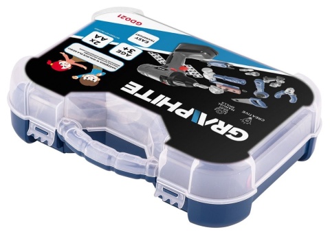 Walizka narzędziowa dla dzieci kreatywny zestaw zabawek majsterkowicza do nauki i zabawy GD021 GRAPHITE