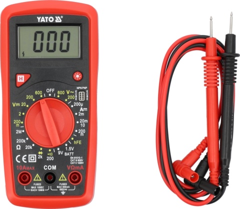 WIELOFUNKCYJNY MIERNIK CYFROWY Z ZAKRESEM DLA KAŻDEGO POMIARU UMOŻLIWIAJĄCY BADANIE TECHNICZNE YT-73081 YATO