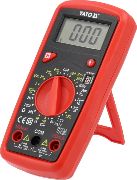 WIELOFUNKCYJNY MIERNIK CYFROWY Z ZAKRESEM DLA KAŻDEGO POMIARU UMOŻLIWIAJĄCY BADANIE TECHNICZNE YT-73081 YATO