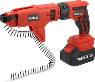 WKRĘTARKA TAŚMOWA AKUMULATOROWA 18 V 4 Ah Z PODAJNIKIEM DO PŁYT G-K REGIPSÓW YT-82075 YATO