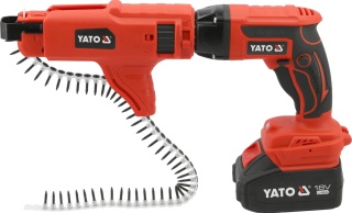 WKRĘTARKA TAŚMOWA AKUMULATOROWA 18 V 4 Ah Z PODAJNIKIEM DO PŁYT G-K REGIPSÓW YT-82075 YATO