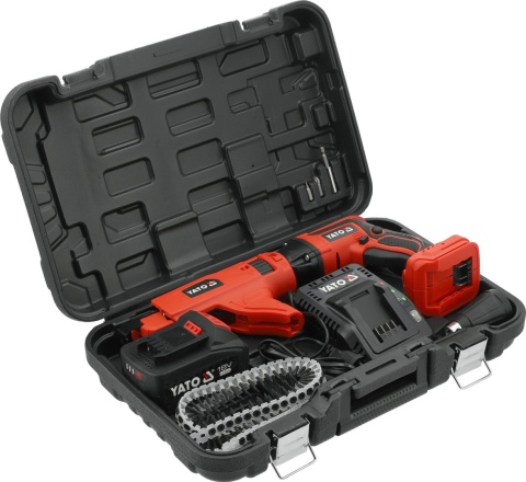 WKRĘTARKA TAŚMOWA AKUMULATOROWA 18 V 4 Ah Z PODAJNIKIEM DO PŁYT G-K REGIPSÓW YT-82075 YATO