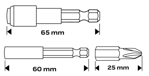 ZESTAW BITÓW 60 SZTUK Nowość 56-600 NEO TOOLS