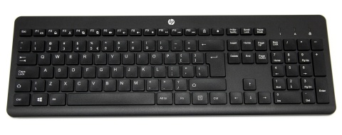 Bezprzewodowa klawiatura HP 230 czarna pełnowymiarowa z blokiem numerycznym 3L1E7AA QWERTY (duży enter)