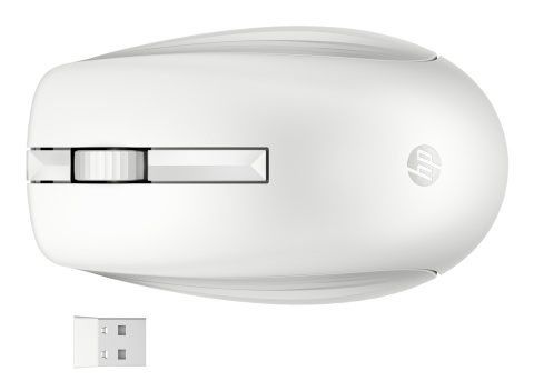 Bezprzewodowa klawiatura i mysz HP 650 biała pełnowymiarowa z blokiem numerycznym 4R016AA QWERTY (duży enter)