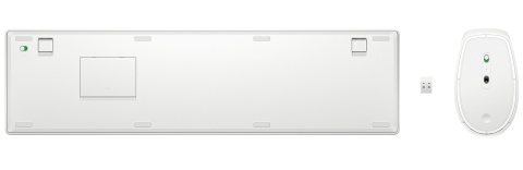 Bezprzewodowa klawiatura i mysz HP 650 biała pełnowymiarowa z blokiem numerycznym 4R016AA QWERTY (duży enter)