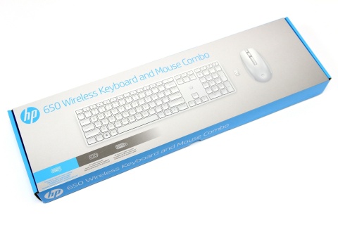 Bezprzewodowa klawiatura i mysz HP 650 biała pełnowymiarowa z blokiem numerycznym 4R016AA QWERTY (duży enter)