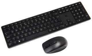 Bezprzewodowa klawiatura i mysz HP 650 czarna pełnowymiarowa z blokiem numerycznym 4R013AA QWERTY (duży enter)