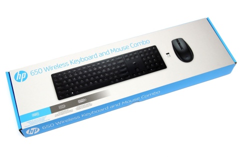 Bezprzewodowa klawiatura i mysz HP 650 czarna pełnowymiarowa z blokiem numerycznym 4R013AA QWERTY (duży enter)