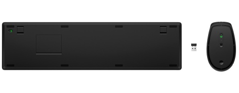 Bezprzewodowa klawiatura i mysz HP 650 czarna pełnowymiarowa z blokiem numerycznym 4R013AA QWERTY (duży enter)