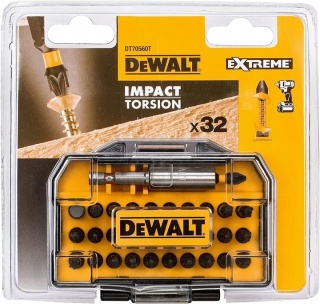 DeWALT Zestaw końcówek wkrętarskich udarowych 25mm Ph Pz Torx 32el DT70560T