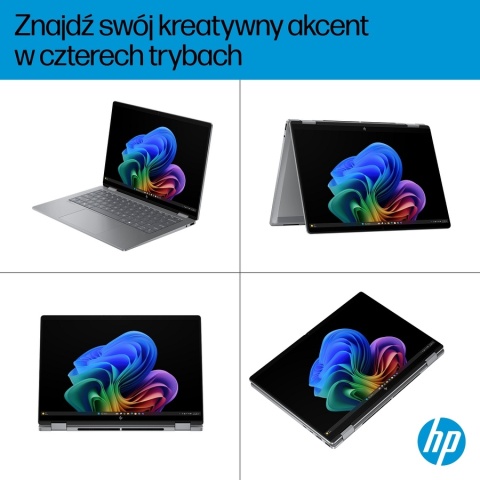 Dotykowy HP OmniBook X Flip 14 Next Gen AI 3K OLED 120Hz AMD Ryzen AI 7 350 8-rdzeni 24GB LPDDR5x 1TB SSD NVMe Win11 Active Pen