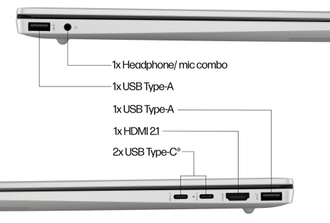HP Pavilion 16 2K IPS 16:10 AMD Ryzen 5 8540U 6-rdzeni 16GB LPDDR5 512GB SSD NVMe Windows 11