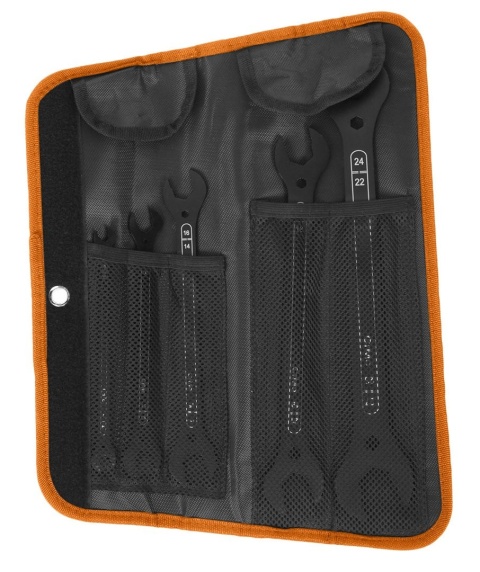 KLUCZE PŁASKIE DWUSTRONNE SUPERCIENKIE, 4 W 1, 6 - 27 MM ZESTAW 5 SZTUK