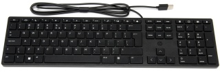 Klawiatura HP 320K USB przewodowa czarna pełnowymiarowa z blokiem numerycznym 9SR37UT (duży enter)