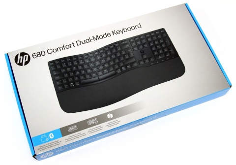 Klawiatura bezprzewodowa HP 680 Comfort Dual-Mode Bluetooth czarna pełnowymiarowa z blokiem num. 8T6L8AA QWERTY (duży enter)