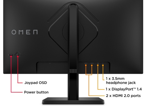 Monitor HP Omen 24 FullHD IPS 165Hz 23.8 cali 1920x1080 HDMI DisplayPort pivot 780D9AA