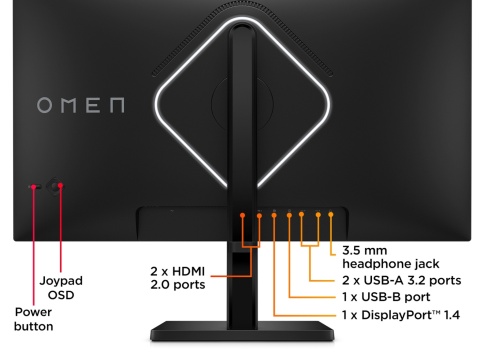Monitor HP Omen 27s FullHD IPS 240Hz 27 cali 1920x1080 HDMI DisplayPort pivot 780G5AA