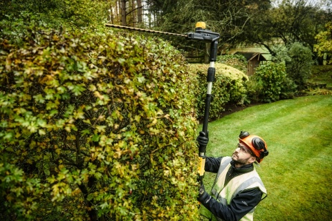 NOŻYCE DO ŻYWOPŁOTU NA WYSIĘGNIKU 55CM REGULOWANE SOLO DEWALT DCMPH566N-XJ