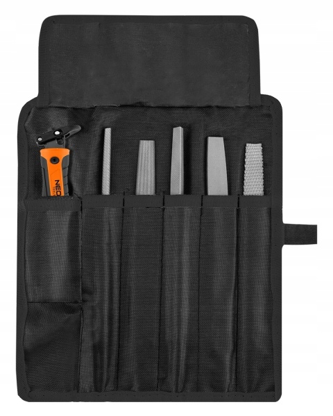 Uchwyt do pilników zestaw 5 pilników +1 uchwyt NEO TOOLS 44-652