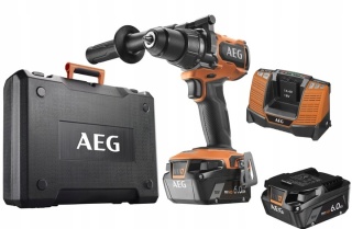 ZESTAW Wiertarko wkrętarka akumulatorowa z udarem 141Nm BSB18BL2-602K AEG
