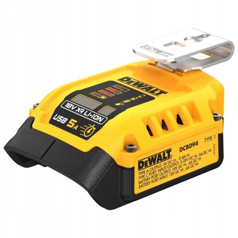 Zestaw do ładowania DEWALT DCB094K z adapterem USB 5A 100W