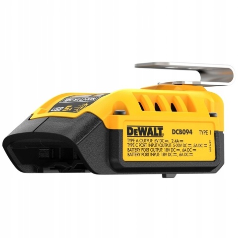 Zestaw do ładowania DEWALT DCB094K z adapterem USB 5A 100W