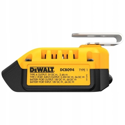 Zestaw do ładowania DEWALT DCB094K z adapterem USB 5A 100W