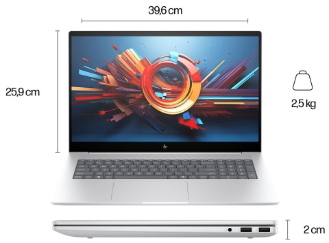 Dotykowy HP ENVY 17 FullHD IPS Intel Core Ultra 5 125H 14-rdzeni 16GB DDR5 512GB SSD NVMe Windows 11 - OUTLET