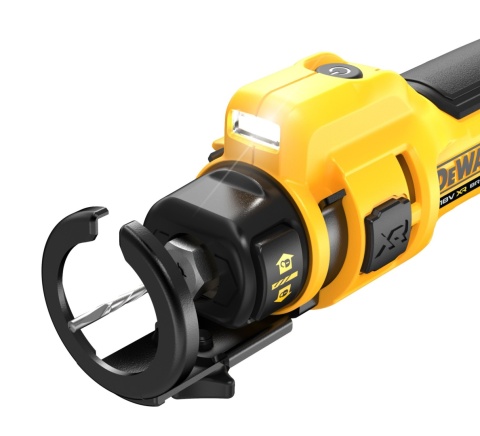 Frezarka akumulatorowa z ogranicznikiem głębokości i oświetleniem LED do płyt g-k DEWALT 18V DCE555N-XJ