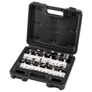 Frezy do drewna widiowe trzpień 8 mm zestaw 12 sztuk frezów GRAPHITE 56T614