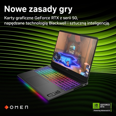 HP OMEN MAX Gaming 16 WQXGA IPS 240Hz AMD Ryzen AI 9 HX 375 12-rdzeni 32GB DDR5 1TB SSD NVIDIA GeForce RTX 5080 16GB Win11