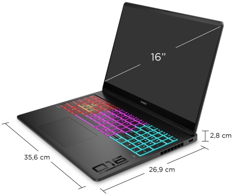 HP OMEN MAX Gaming 16 WQXGA IPS 240Hz Intel Core Ultra 7 255HX 20-rdzeni 32GB DDR5 1TB SSD NVIDIA RTX 5060 8GB Windows 11