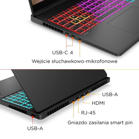 HP OMEN MAX Gaming 16 WQXGA IPS 240Hz Intel Core Ultra 7 255HX 20-rdzeni 32GB DDR5 1TB SSD NVIDIA RTX 5060 8GB Windows 11