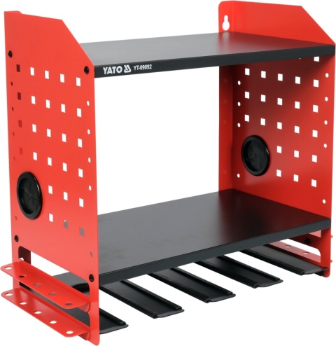 METALOWA PÓŁKA NA ELEKTORNARZĘDZIA YATO BLACHA STALOWA 2 PÓŁKI 4 KIESZENIE YATO YT-09092