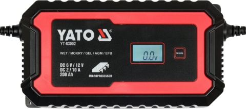 PROSTOWNIK ELEKTRONICZNY WYŚWIETLACZ LCD ZAKRES 6V/2A 12V/10 YATO YT-83002