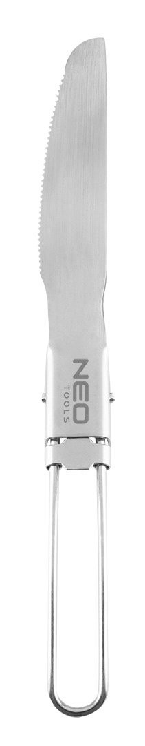 Sztućce turystyczne składane ze stali nierdzewnej 3 w 1 certyfikat LFGB 63-148 NEO TOOLS