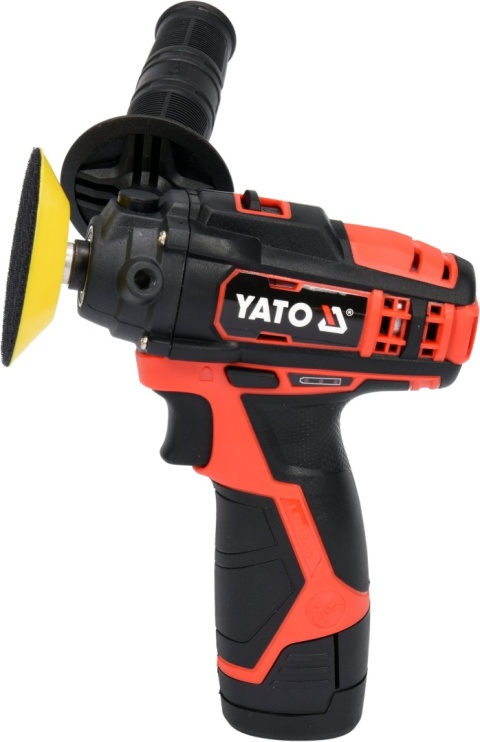 Dwubiegowa polerka akumulatorowa 12V 80 mm 2 biegowa z tarczą YATO YT-82903