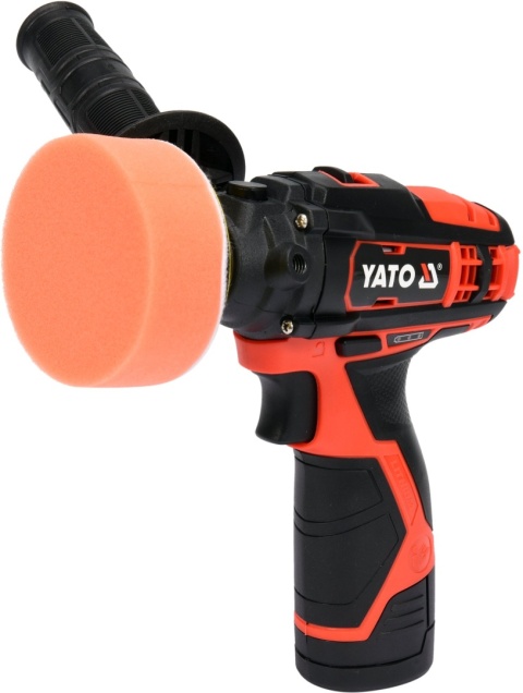 Dwubiegowa polerka akumulatorowa 12V 80 mm 2 biegowa z tarczą YATO YT-82903