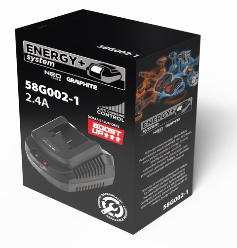 Ładowarka do Akumulatorów Baterii System Energy + Boost up 58G002-1 GRAPHITE