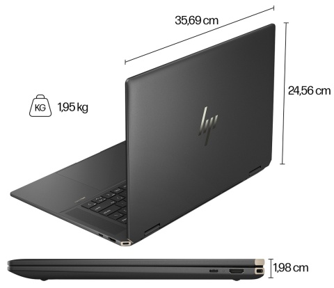 2w1 HP Spectre 16 x360 2.8K OLED 120Hz Intel Core Ultra 7 155H 16-rdzeni 16GB LPDDR5x 1TB SSD NVMe Windows 11 Active Pen