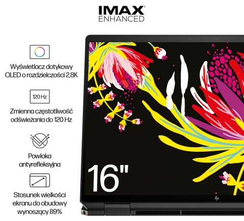 2w1 HP Spectre 16 x360 2.8K OLED 120Hz Intel Core Ultra 7 155H 16-rdzeni 16GB LPDDR5x 1TB SSD NVMe Windows 11 Active Pen