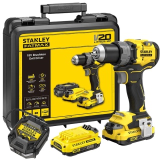 Wiertarko-wkrętarka bezszczotkowa akumulatorowa Stanley Fatmax SFMCD725D2K-QW