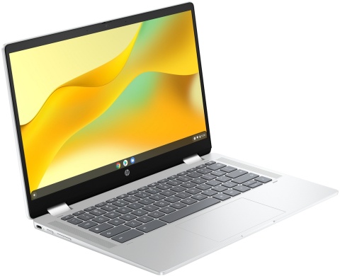 Dotykowy 2w1 HP Chromebook x360 14b FullHD IPS Intel N200 4-rdzenie 8GB LPDDR5 128GB UFS Chrome OS