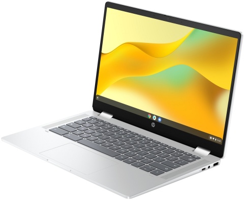 Dotykowy 2w1 HP Chromebook x360 14b FullHD IPS Intel N200 4-rdzenie 8GB LPDDR5 128GB UFS Chrome OS